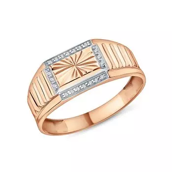 Золотое кольцо с фианитами