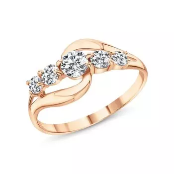 Золотое кольцо с фианитами