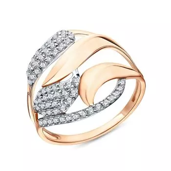 Золотое кольцо с фианитами