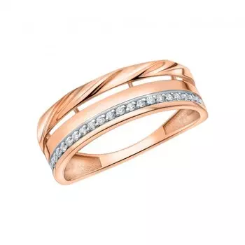 Золотое кольцо с фианитами