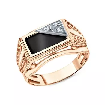 Золотое кольцо с фианитами