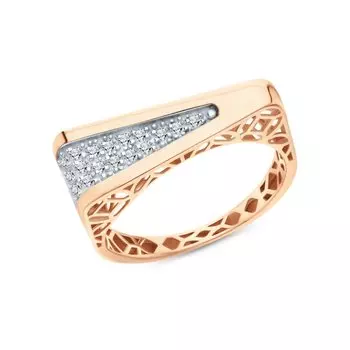 Золотое кольцо с фианитами