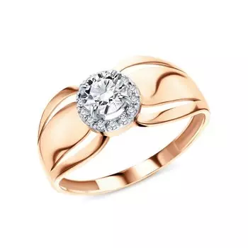 Золотое кольцо с фианитами