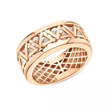 Золотое кольцо с фианитами