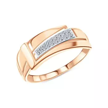 Золотое кольцо с фианитами