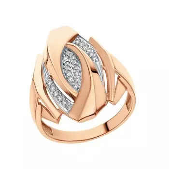 Золотое кольцо с фианитами