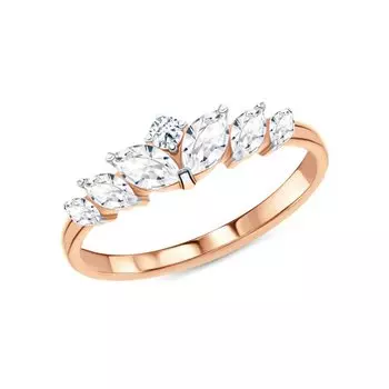 Золотое кольцо с фианитами