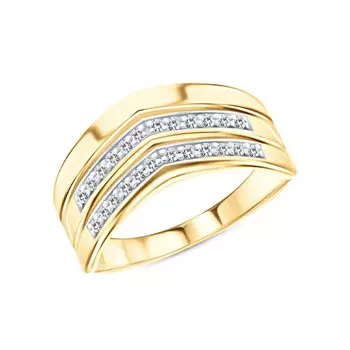 Золотое кольцо с фианитами