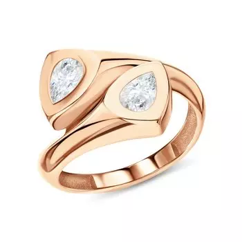 Золотое кольцо с фианитами