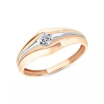 Золотое кольцо с фианитами