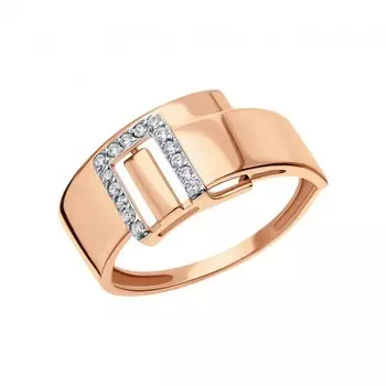 Золотое кольцо с фианитами