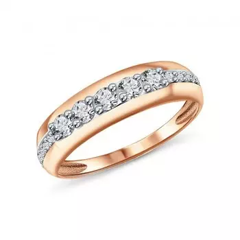 Золотое кольцо с фианитами