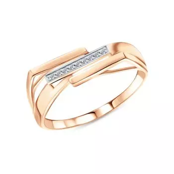 Золотое кольцо с фианитами