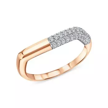 Золотое кольцо с фианитами