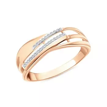 Золотое кольцо с фианитами