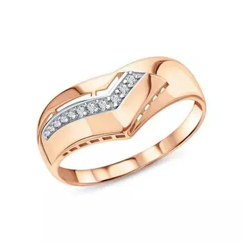 Золотое кольцо с фианитами