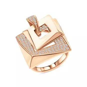 Золотое кольцо с фианитами