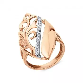 Золотое кольцо с фианитами