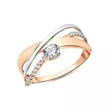 Золотое кольцо с фианитами