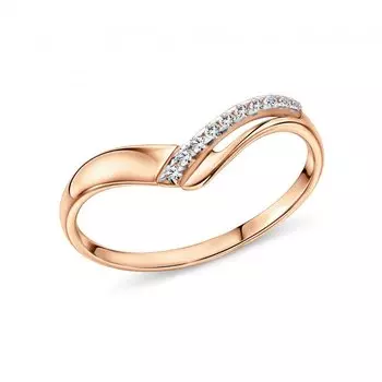 Золотое кольцо с фианитами