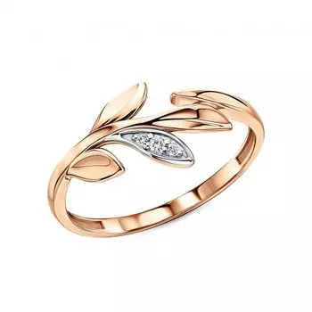 Золотое кольцо с фианитами