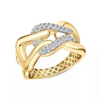 Золотое кольцо с фианитами