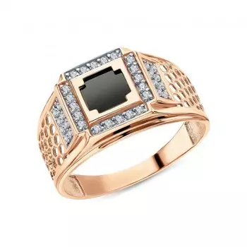 Золотое кольцо с фианитами