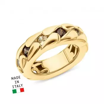 Золотое кольцо с фианитами