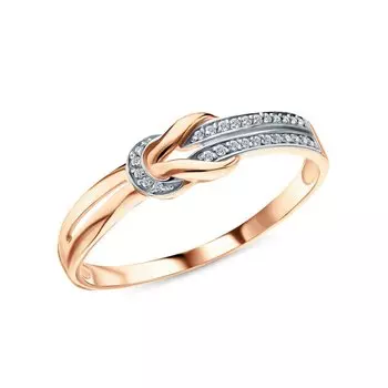 Золотое кольцо с фианитами