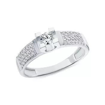 Золотое кольцо с фианитами