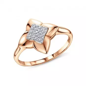 Золотое кольцо с фианитами