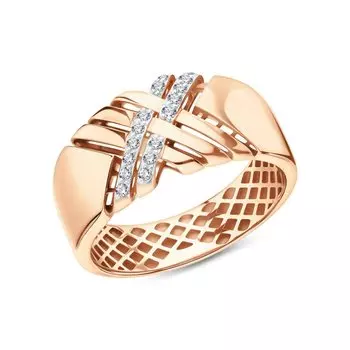 Золотое кольцо с фианитами