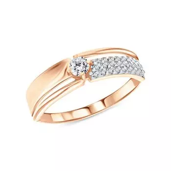 Золотое кольцо с фианитами