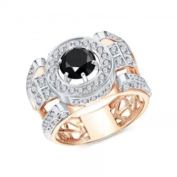 Золотое кольцо с фианитами