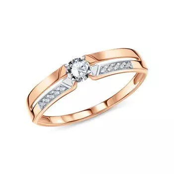 Золотое кольцо с фианитами