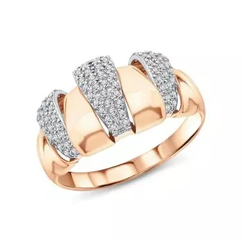 Золотое кольцо с фианитами