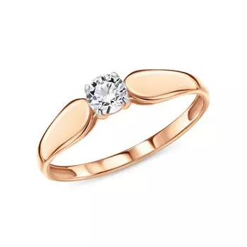 Золотое кольцо с фианитами