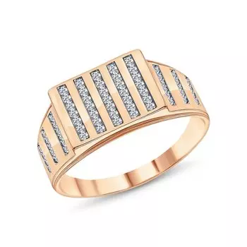 Золотое кольцо с фианитами