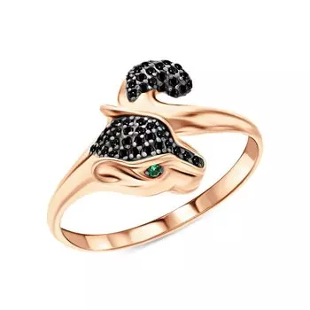 Золотое кольцо с фианитами