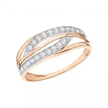 Золотое кольцо с фианитами