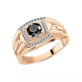 Золотое кольцо с фианитами