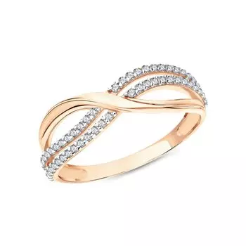 Золотое кольцо с фианитами