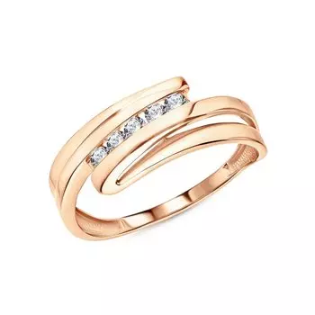 Золотое кольцо с фианитами