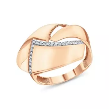 Золотое кольцо с фианитами