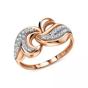 Золотое кольцо с фианитами