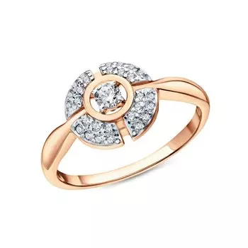 Золотое кольцо с фианитами