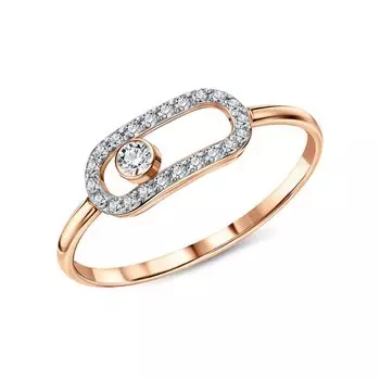 Золотое кольцо с фианитами