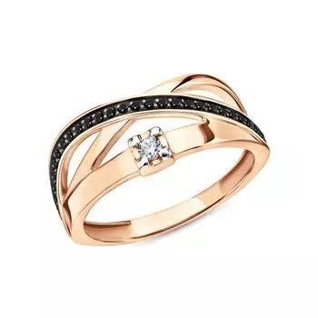 Золотое кольцо с фианитами