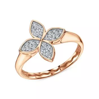 Золотое кольцо с фианитами