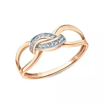 Золотое кольцо с фианитами